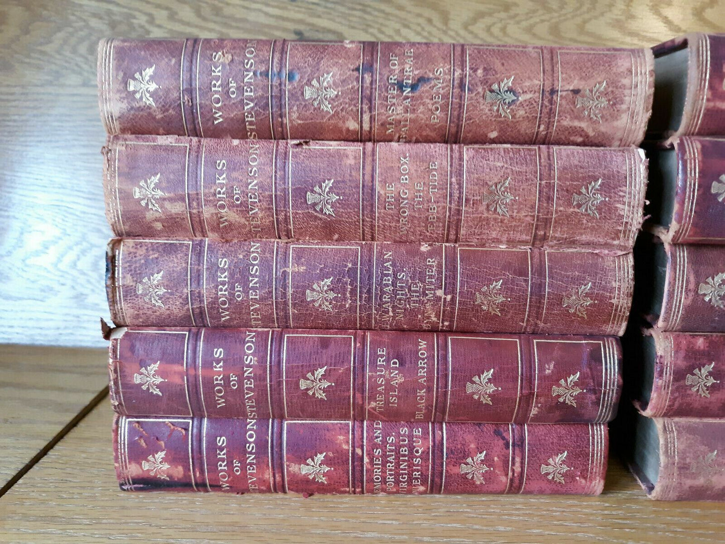 The Works of Robert Louis Stevenson 10 Volumes Hardcover Thistle? Edition