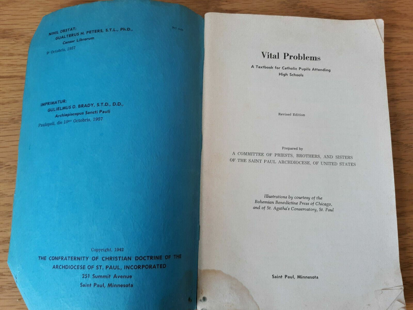 Vital Problems A Textbook for Catholic Pupils 1942 1957