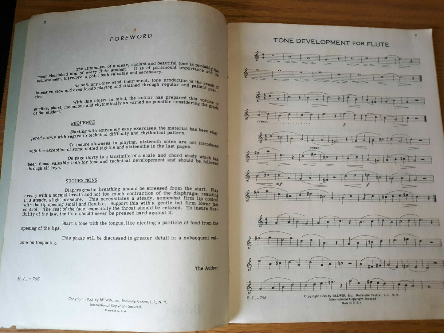 Tone Development for Flute by Eck, Emil 1955