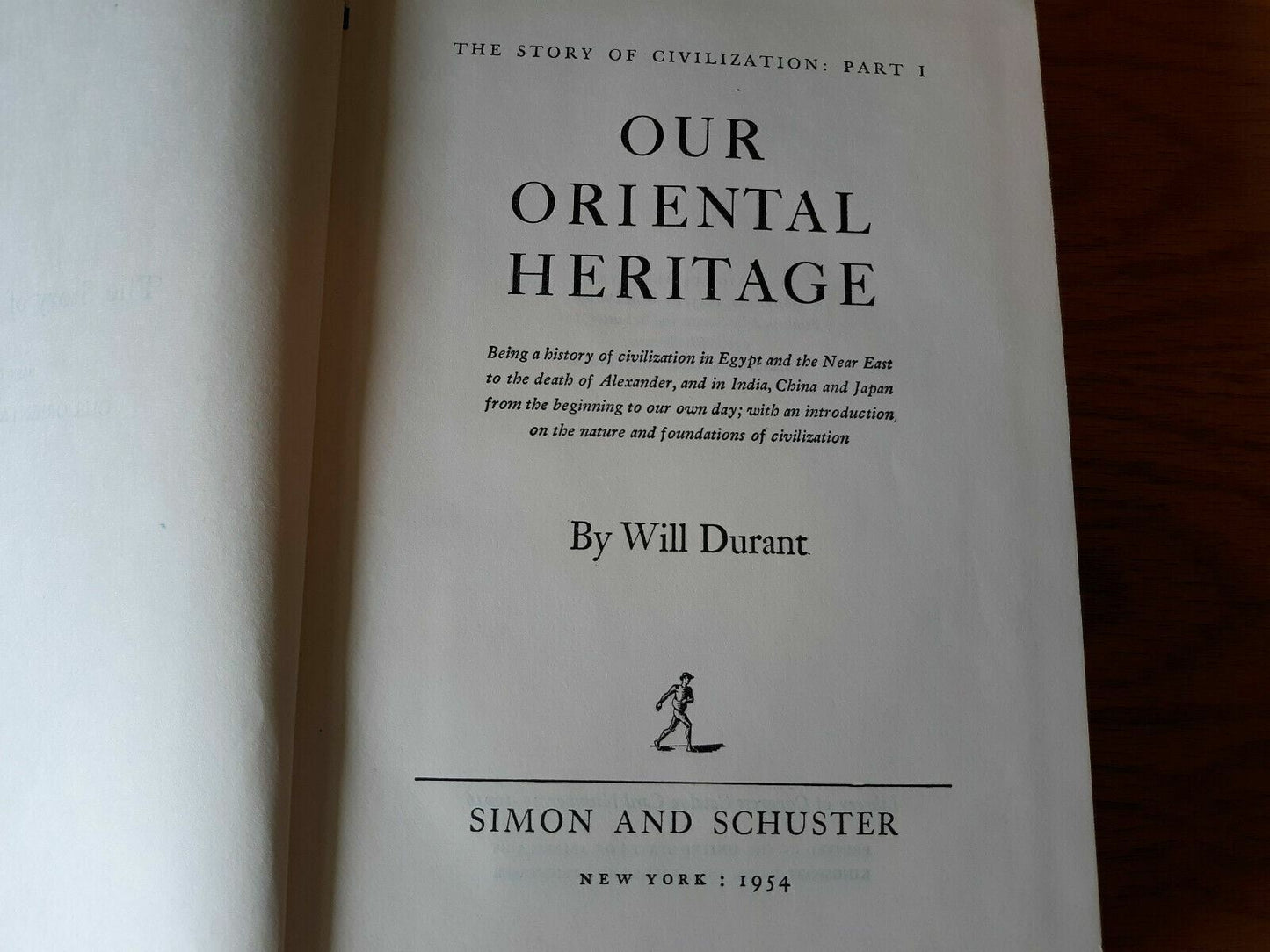 The Story Of Civilization I Our Oriental Heritage By Will Durant 1954