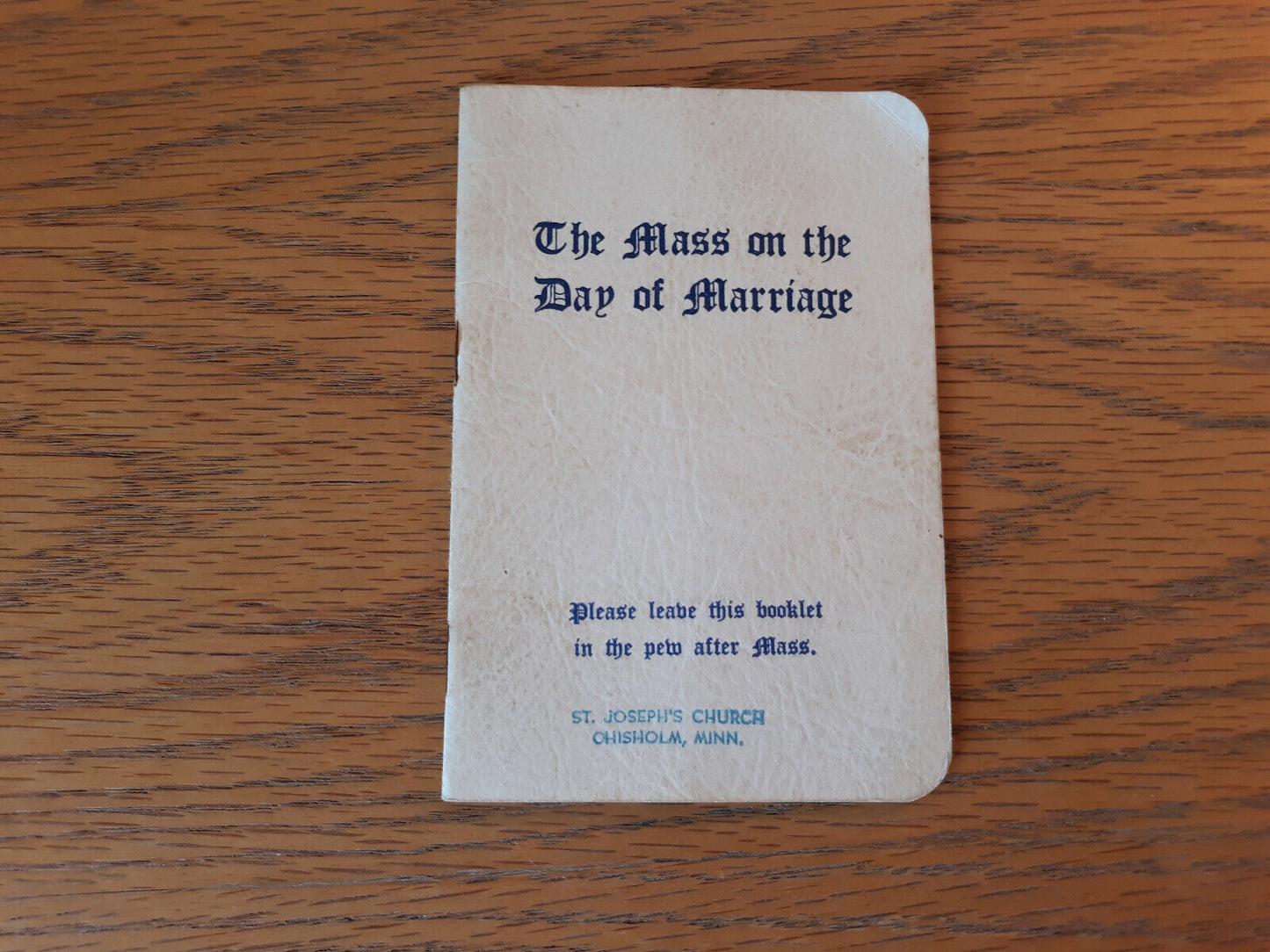 The Mass On The Day Of Marriage 1941 Leaflet Missal