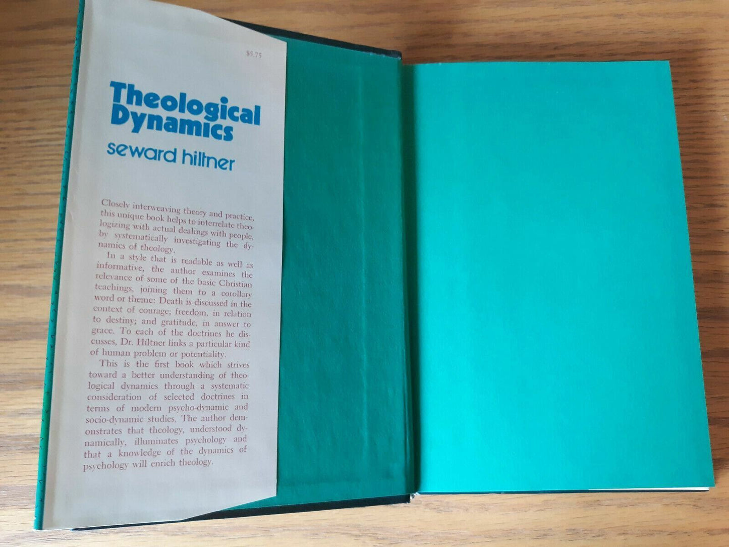 Theological Dynamics by Seward Hiltner 1972 Hardcover