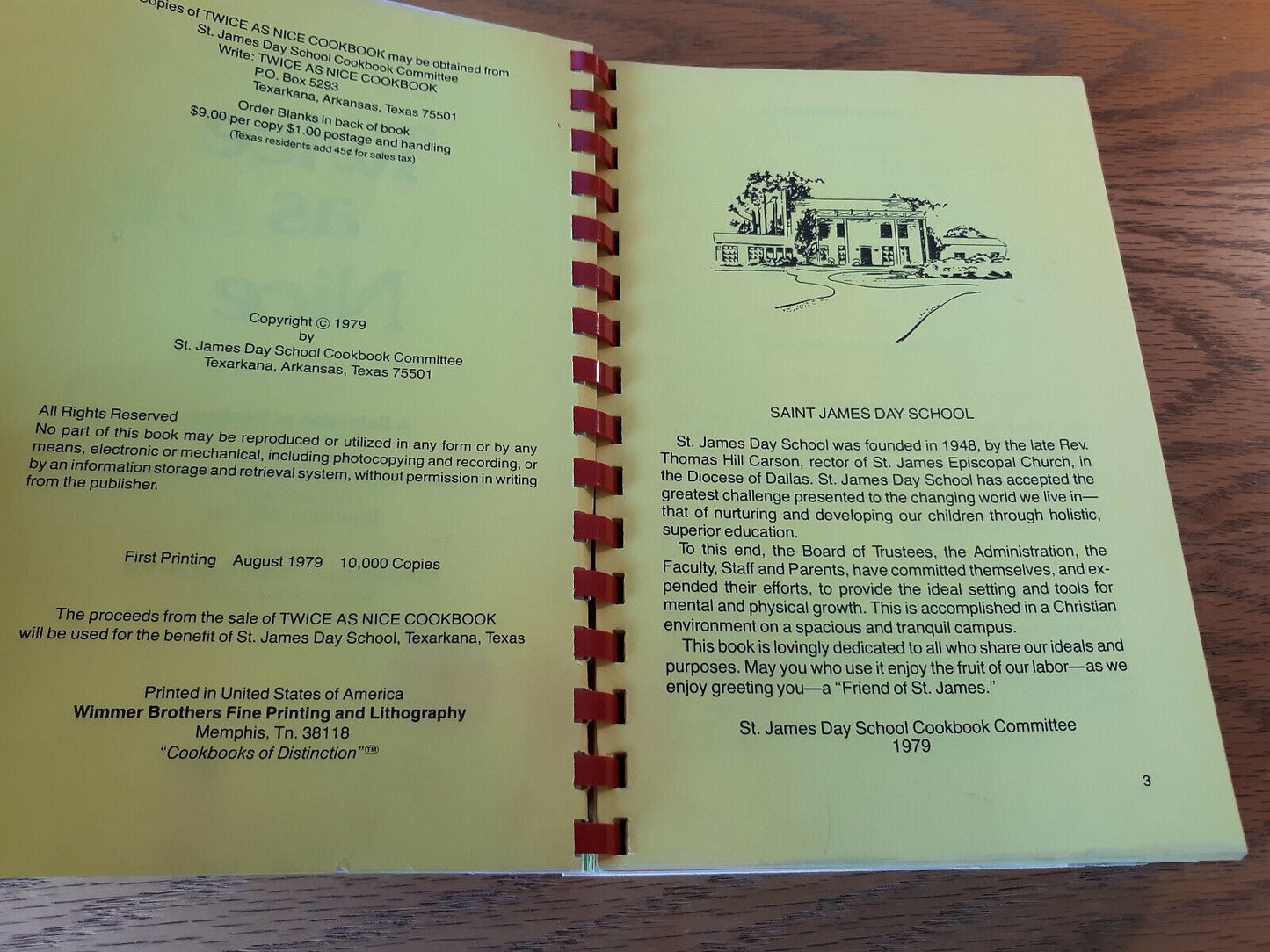 Twice As Nice St James Day School Cookbook Committee 1979 Texarkana