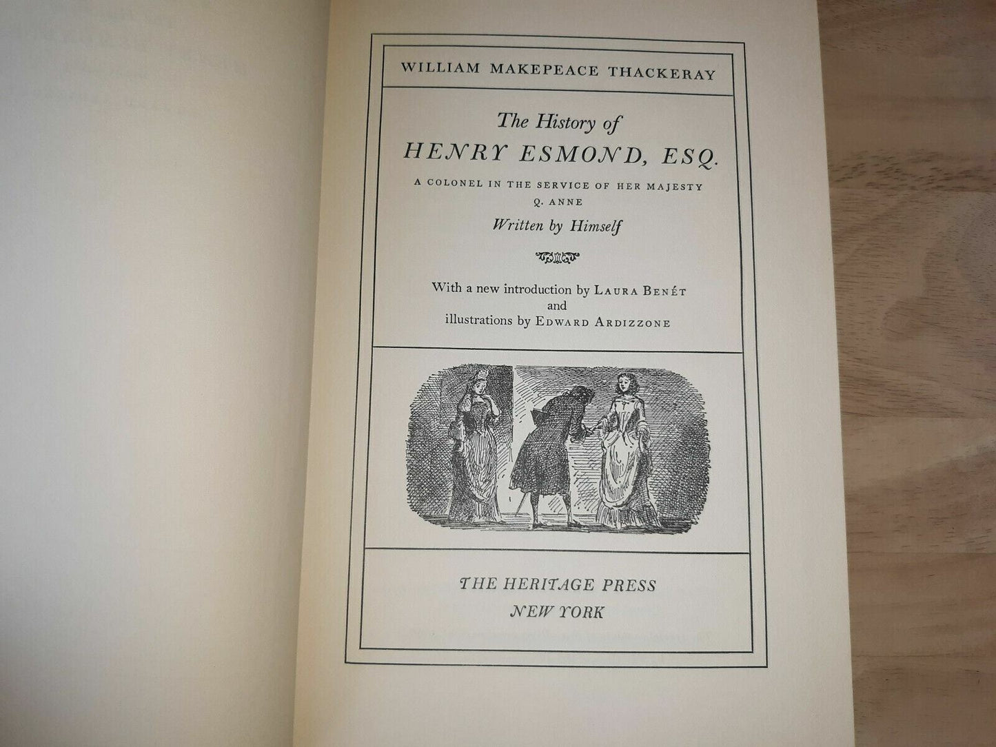 The History of HENRY ESMOND, Esq. by Thackeray Heritage Press 1956