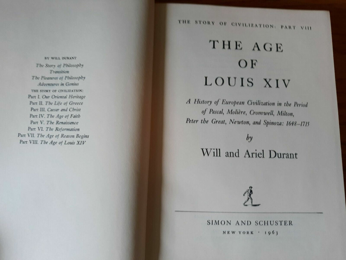 The Story of Civilization Part VIII: The Age of Louis XIV Will Durant 1st Print