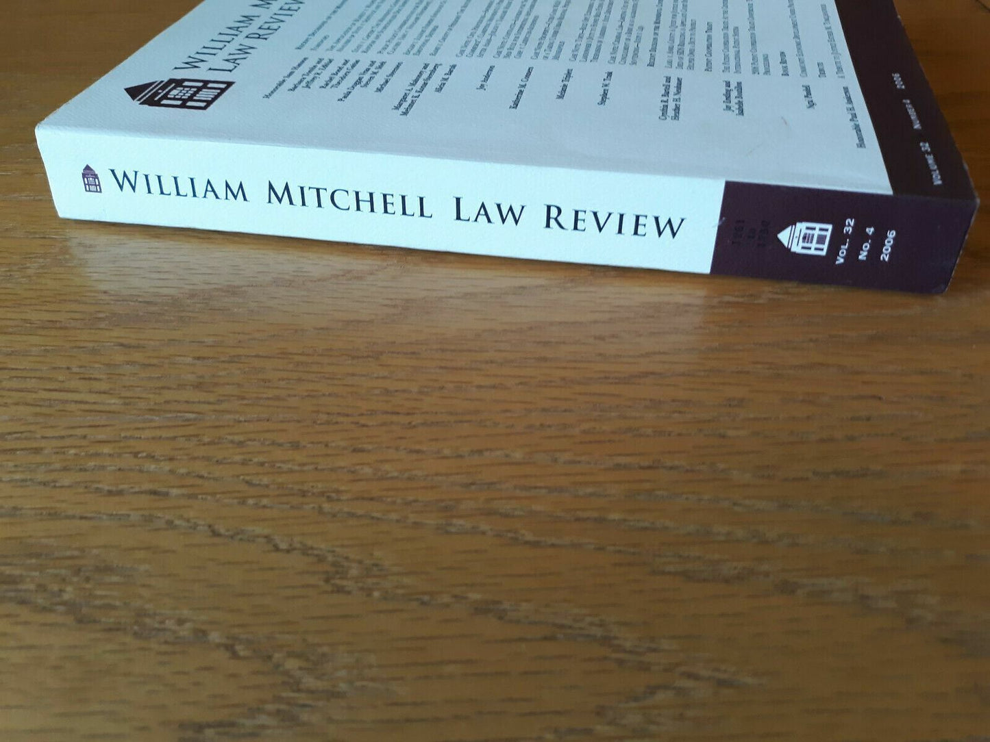 William Mitchell Law Review vol 32 number 1 2006 Paperback