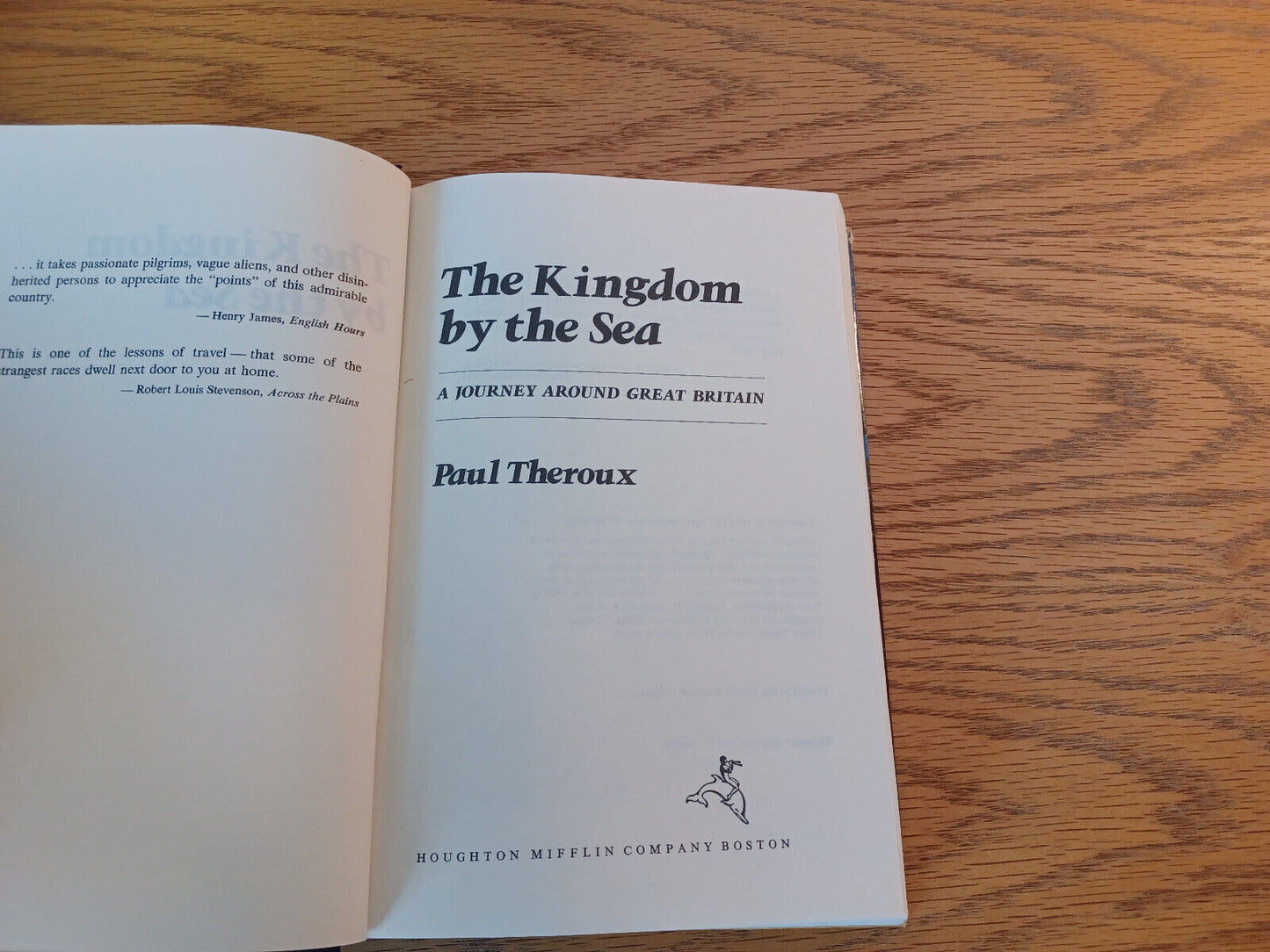 The Kingdom By The Sea Paul Theroux 1983 Houghton Mifflin Book Club Edition