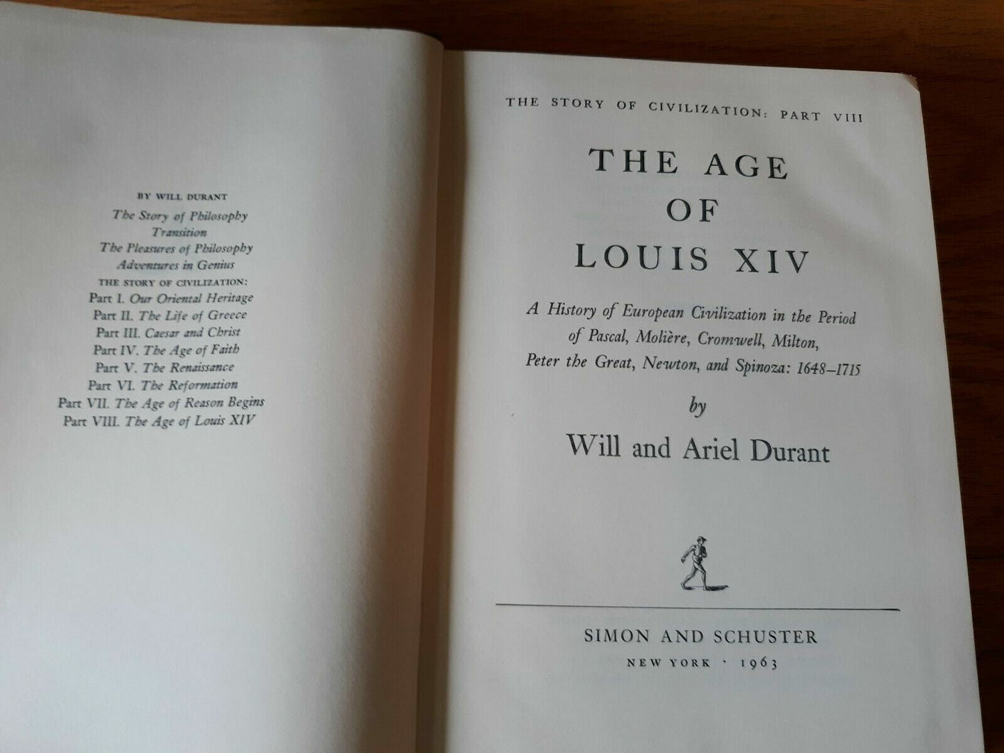 The Story of Civilization Part VIII The Age of Louis XIV Will Durant 1st Print B