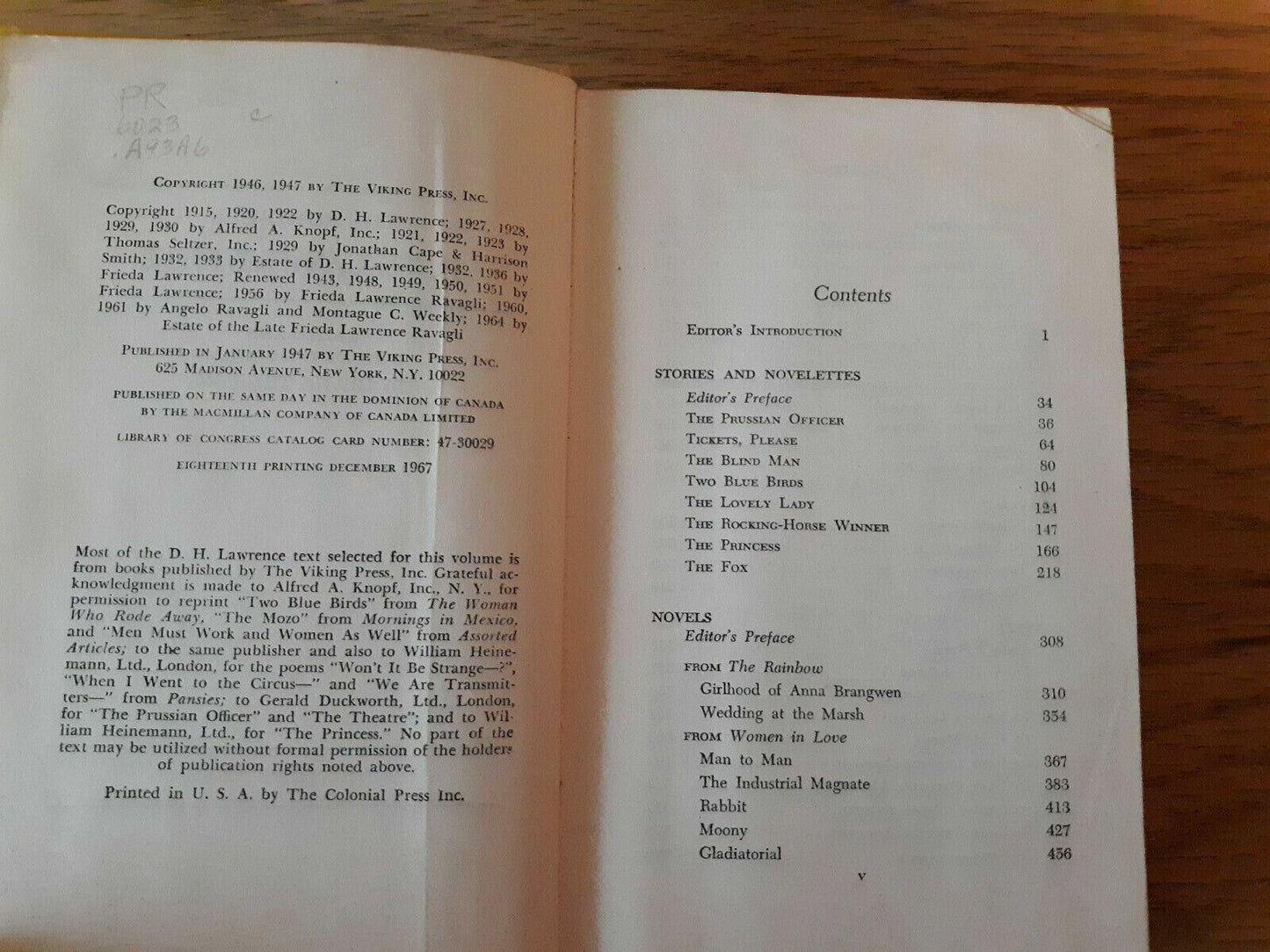 The Portable D H Lawrence 1967