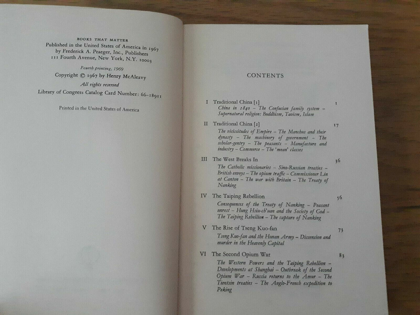 The Modern History of China by Henry McAleavy 1969