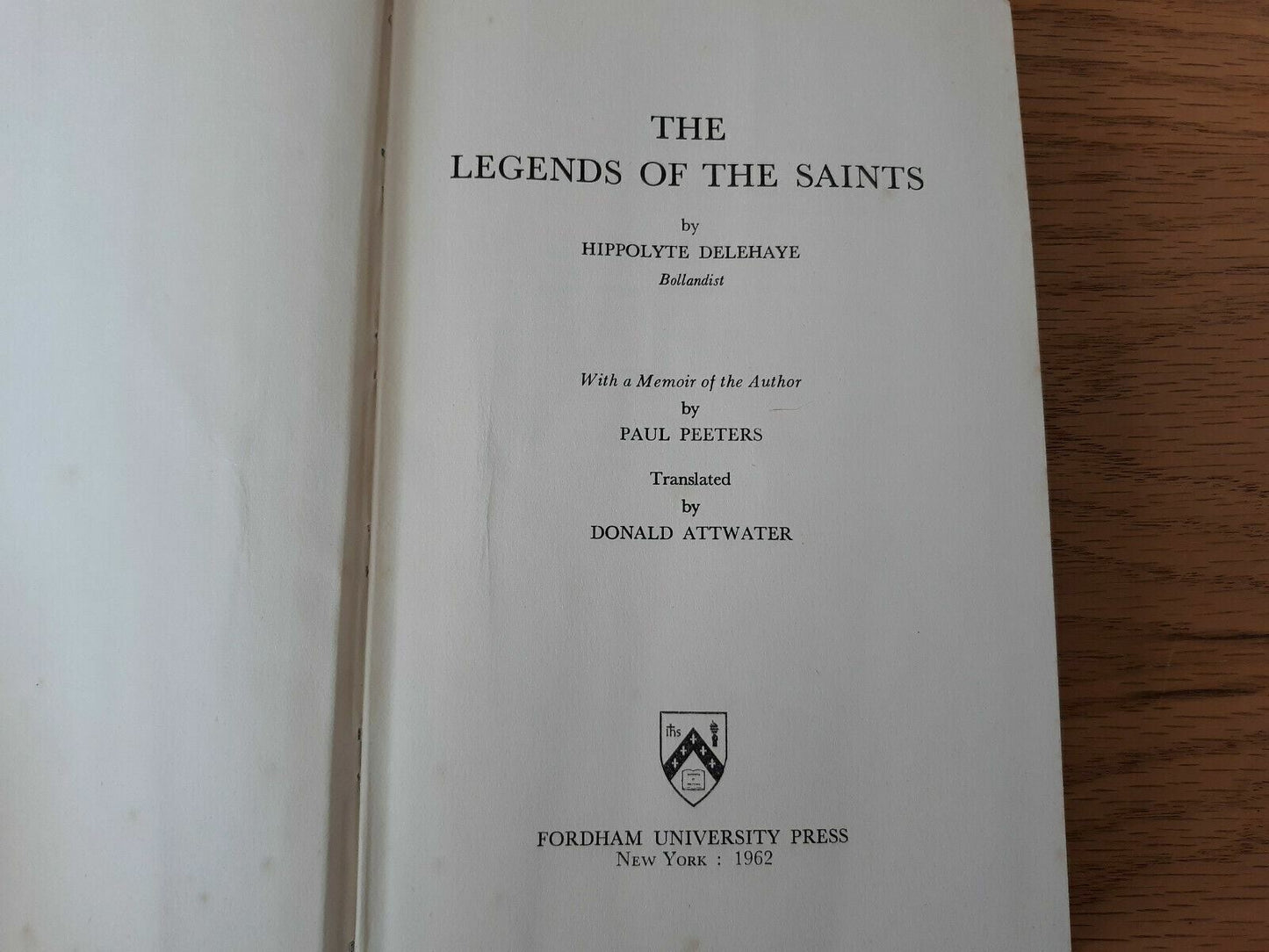 The Legends of the Saints by Hippolyte Delehaye 1962