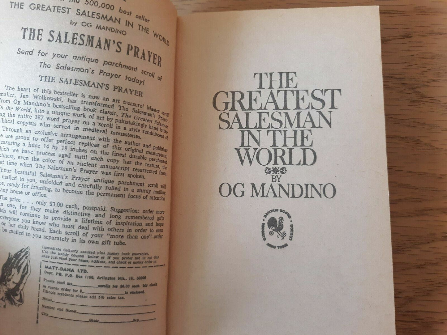 The Greatest Salesman In The World by Og Mandino 1974 paperback