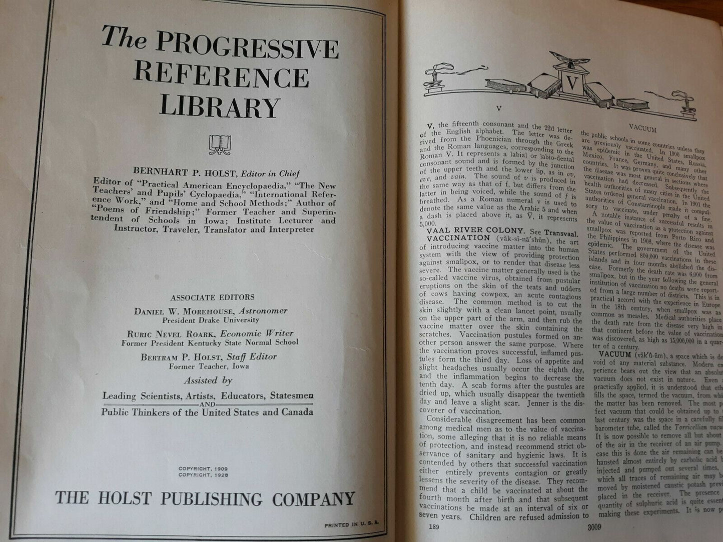 The Progressive Reference Library with Loose Leaf Revision Service Vol 8 1930