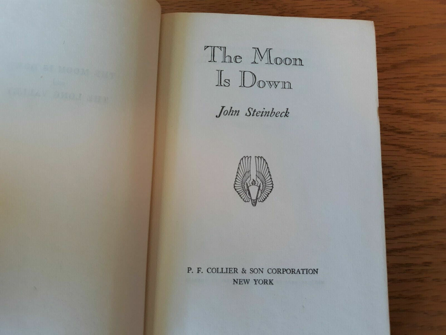 The Moon is Down and Short Stories by John Steinbeck 1942