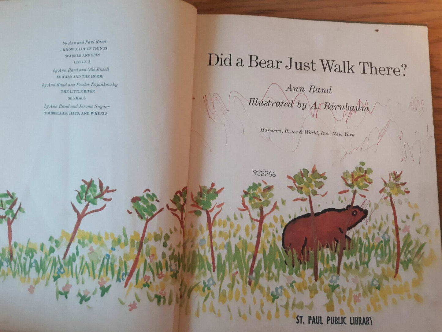 VTG Did A Bear Just Walk There Book Ann Rand Ozbekhan First Edition 1966