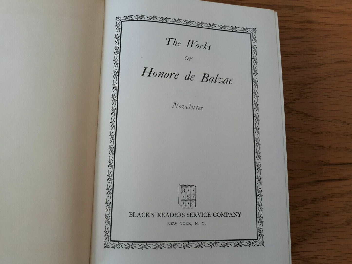 The Works Of Honore de Balzac Black's Readers Service Company Hardcover