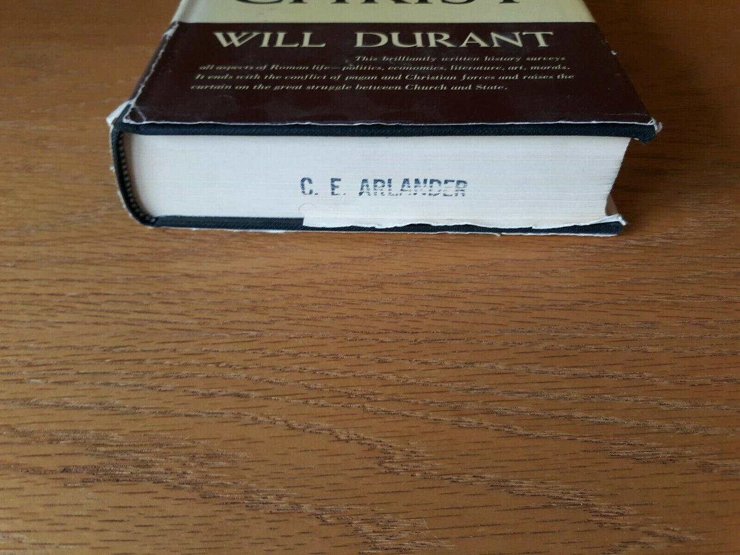 The Story of Civilization III, Caesar and Christ, Durant, 1944, 12th Printing