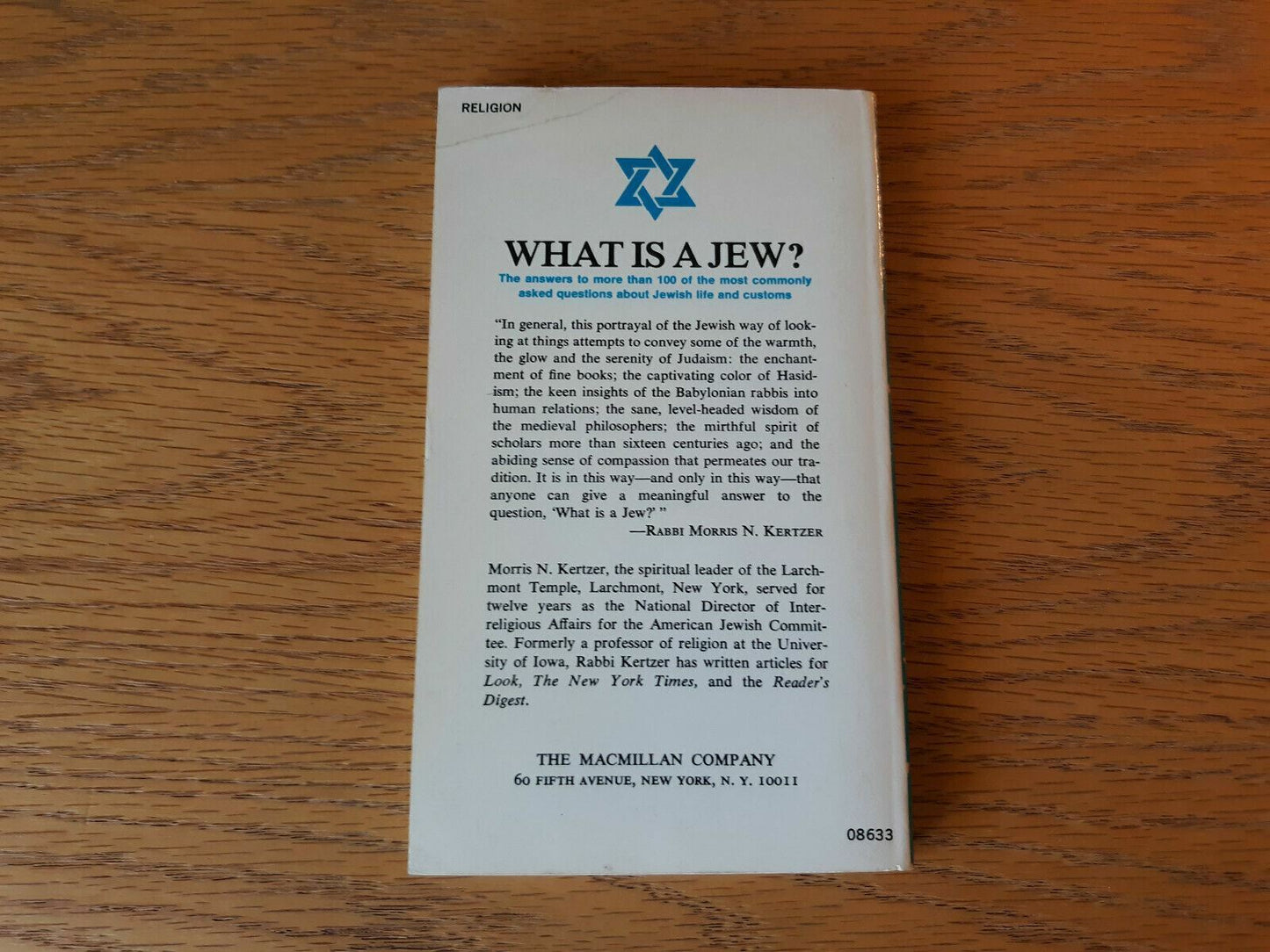 What Is A Jew? by Rabbi Morris N. Kertzer Revised Edition 1966 Paperback