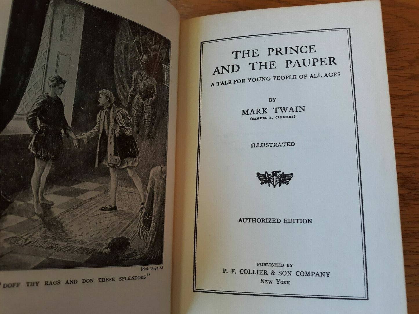 The Prince and the Pauper A Tale for Young People of All Ages by Mark Twain 1921