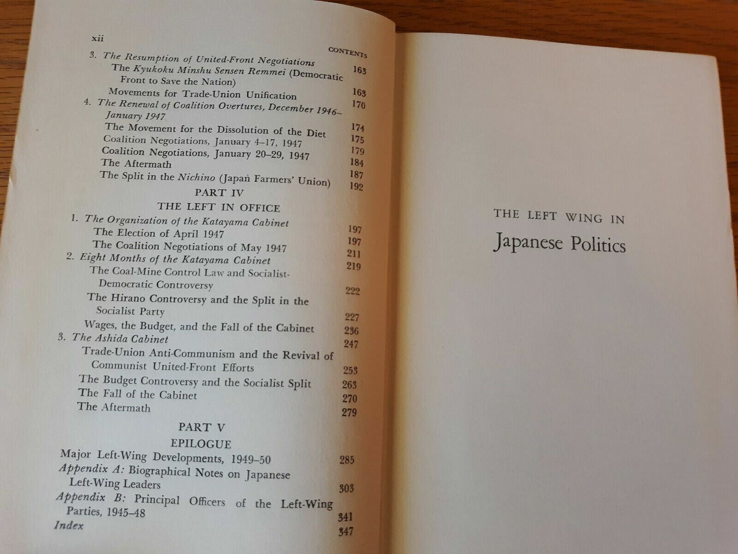 The Left Wing in Japanese Politics by Evelyn Colbert 1952