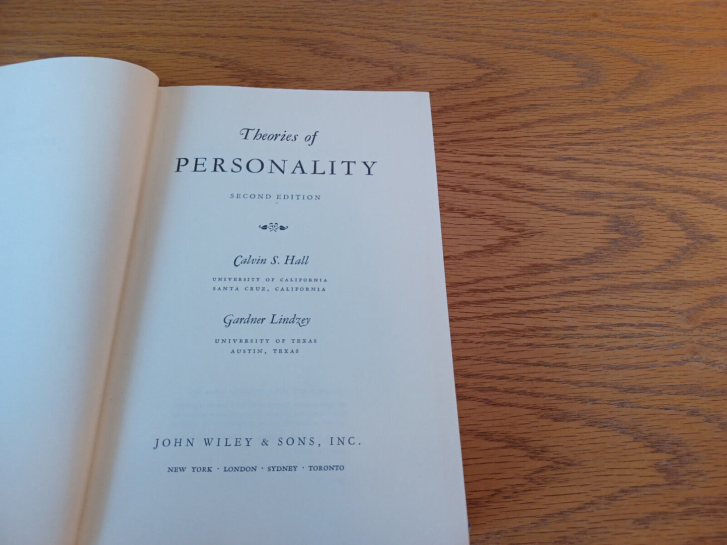 Theories of Personality by Calvin Hall 1970