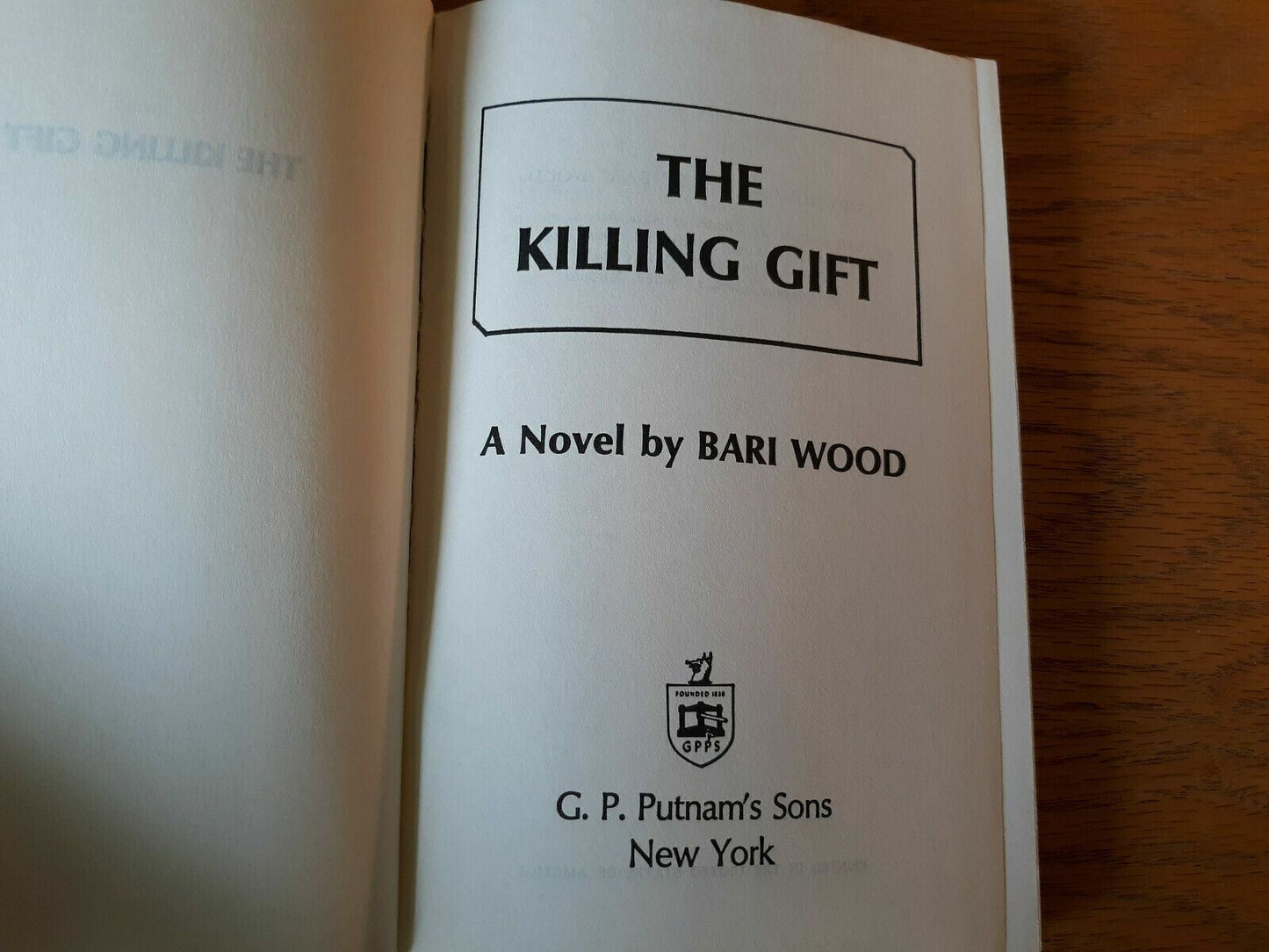 The Killing Gift Bari Wood 1975 Hardcover Dust Jacket BCE