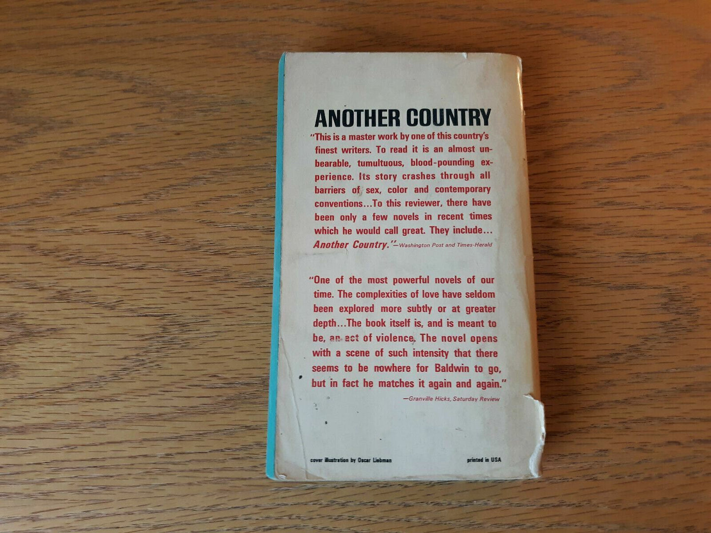 Another Country by James Baldwin Dell Paperback 7th Printing 1963