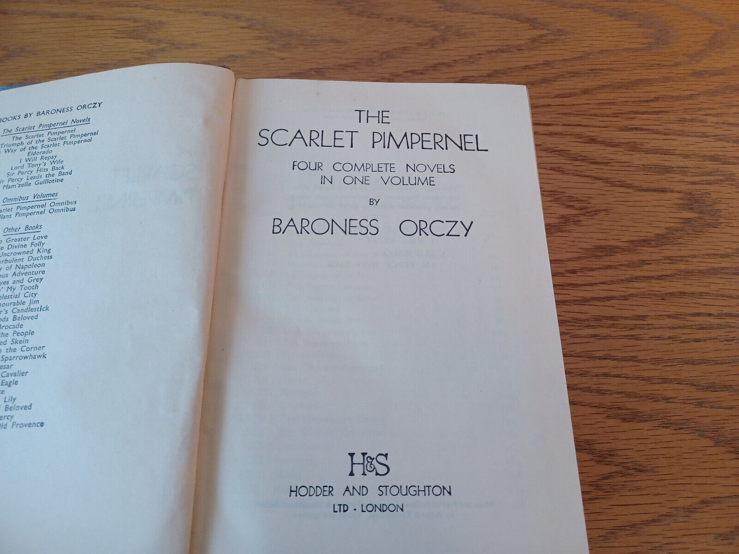 The Scarlet Pimpernel Four Complete Novels by Baroness Orczy 1950