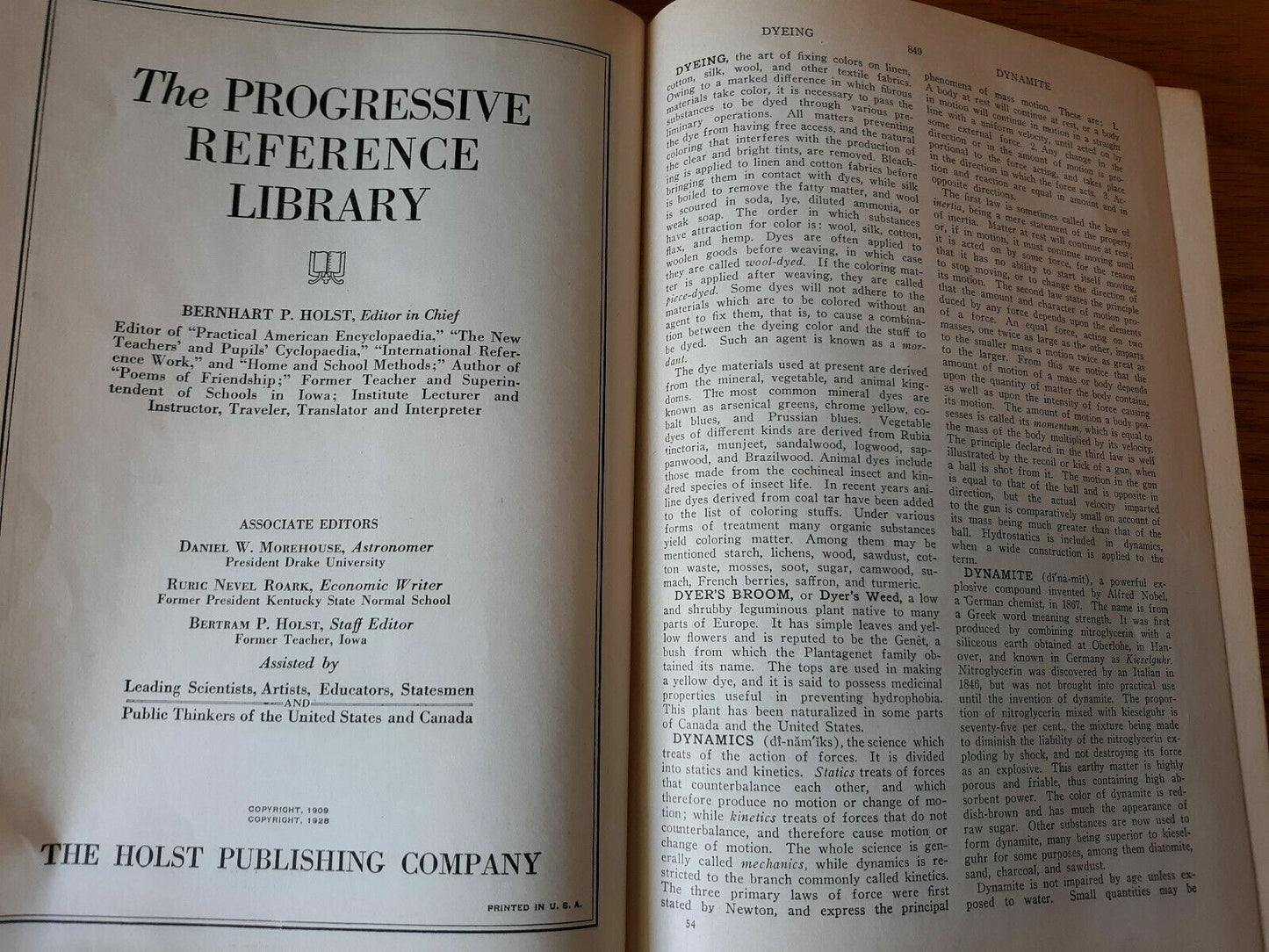 The Progressive Reference Library with Loose Leaf Revision Service Vol 3 1930