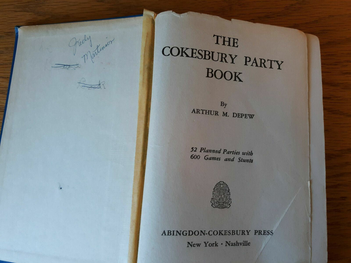 The Cokesbury Party Book by Arthur M. Depew 1932 Abingdon Cokesbury Press