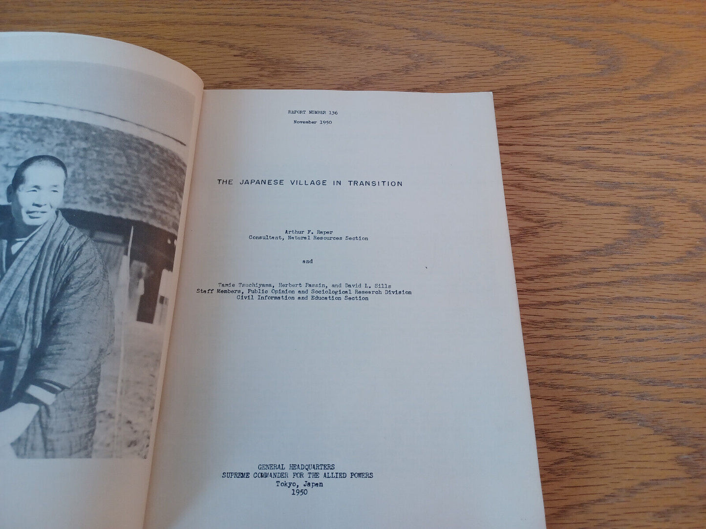 The Japanese Village In Transition 1950 Arthur F Raper Paperback General Headqua