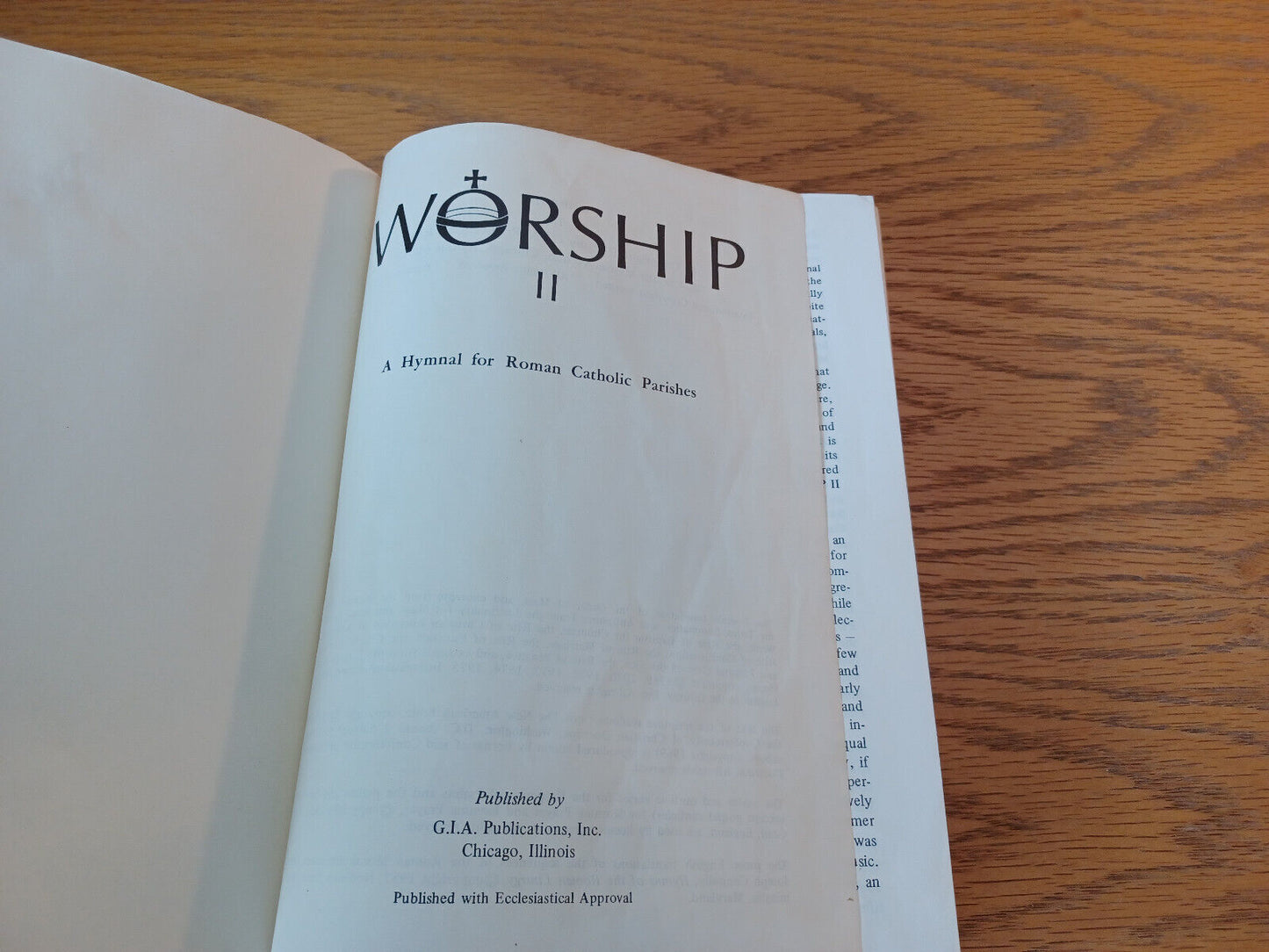 Worship II: A Hymnal for Roman Catholic Parishes 1975 Hardcover GIA