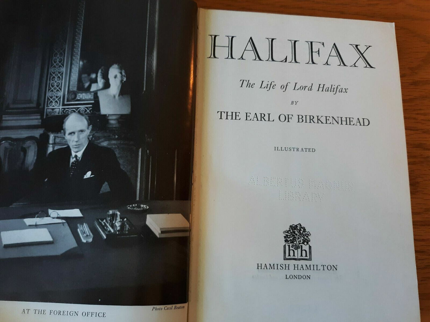 The Life of Lord Halifax by the Earl of Birkenhead 1965