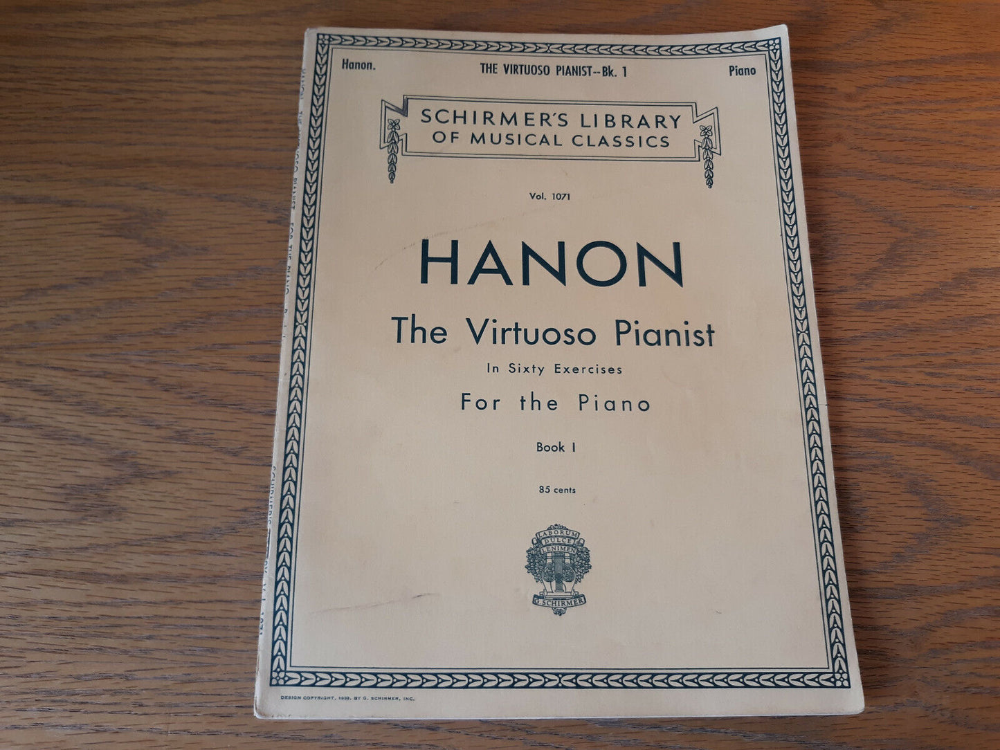 Hanon The Virtuoso Pianist In Sixty Exercises For The Piano Book I G Schirmer