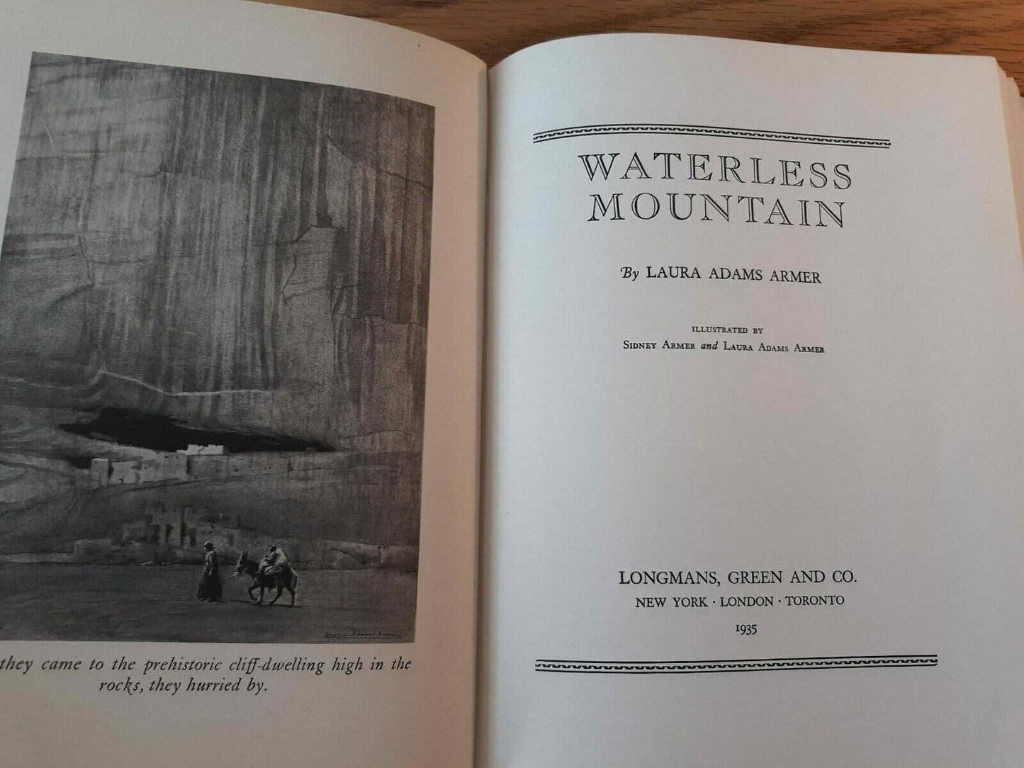 Waterless Mountain by Laura Adams Armer 1935 Hardcover Longmans, Green