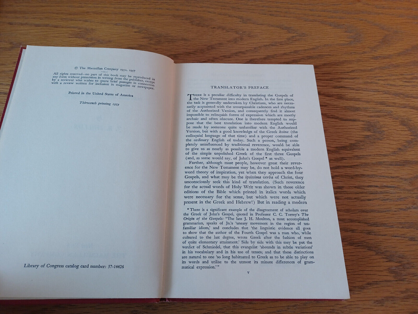 The Gospels translated into Modern English by J. B. Phillips 1959