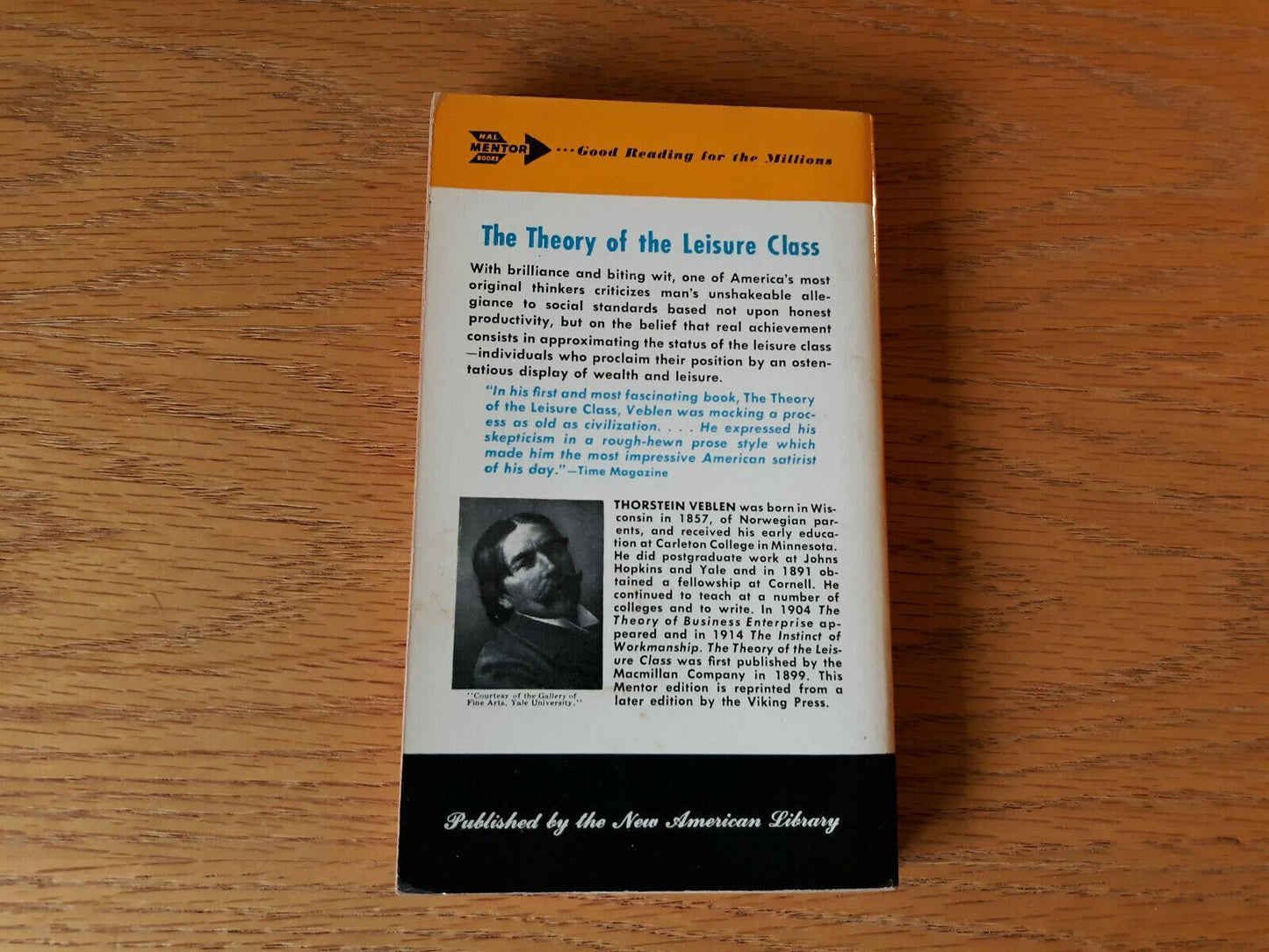 The Theory of the Leisure Class by Thorstein Veblen - Mentor M93 - 1953