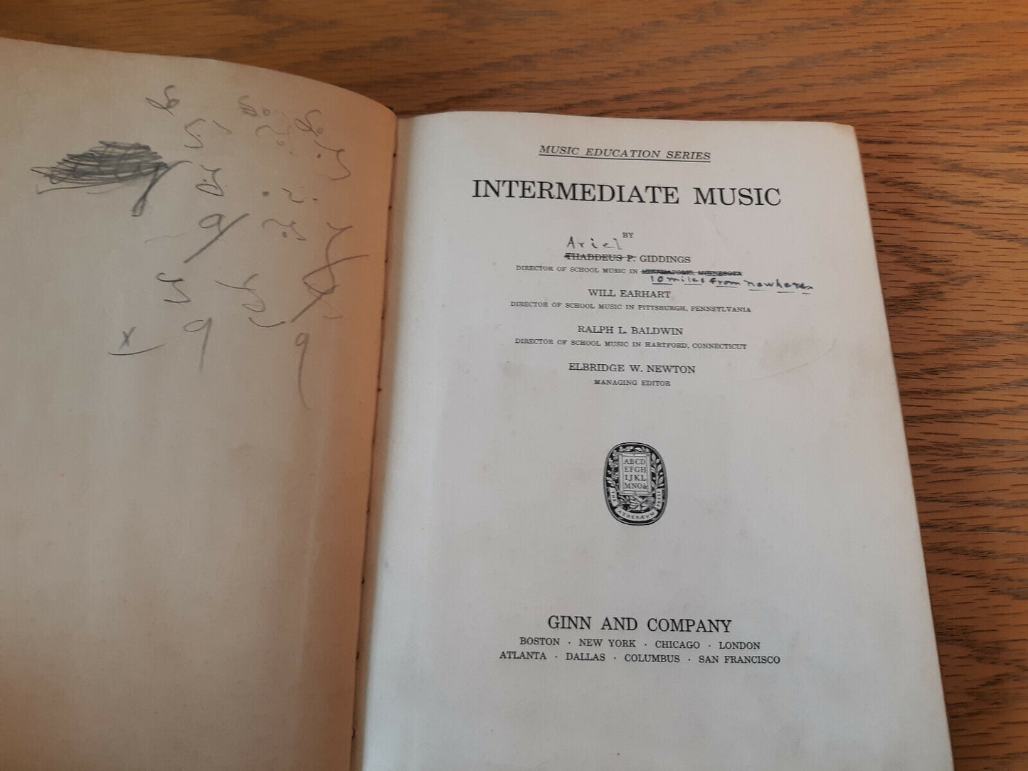 Intermediate Music Thaddeus P Giddings 1924 Hardcover Ginn And Company