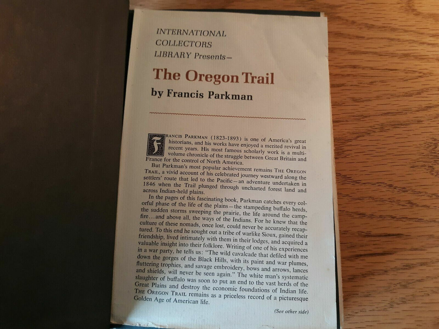 The Oregon Trail - Francis Parkman; International Collectors Library Hardcover