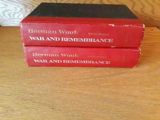 WAR AND REMEMBRANCE Herman Wouk Volume 1 & 2 HC 1978 WWII