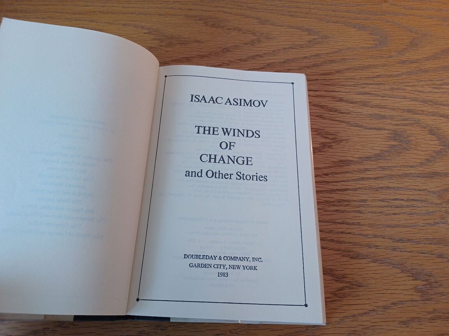 The Winds of Change by Isaac Asimov 1983 1st Edition