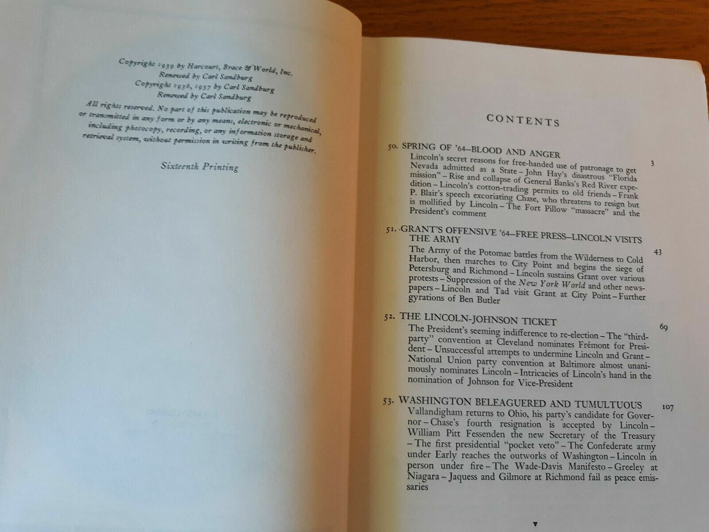 Abraham Lincoln The War Years Volume 3 Carl Sandburg HC President History Civil