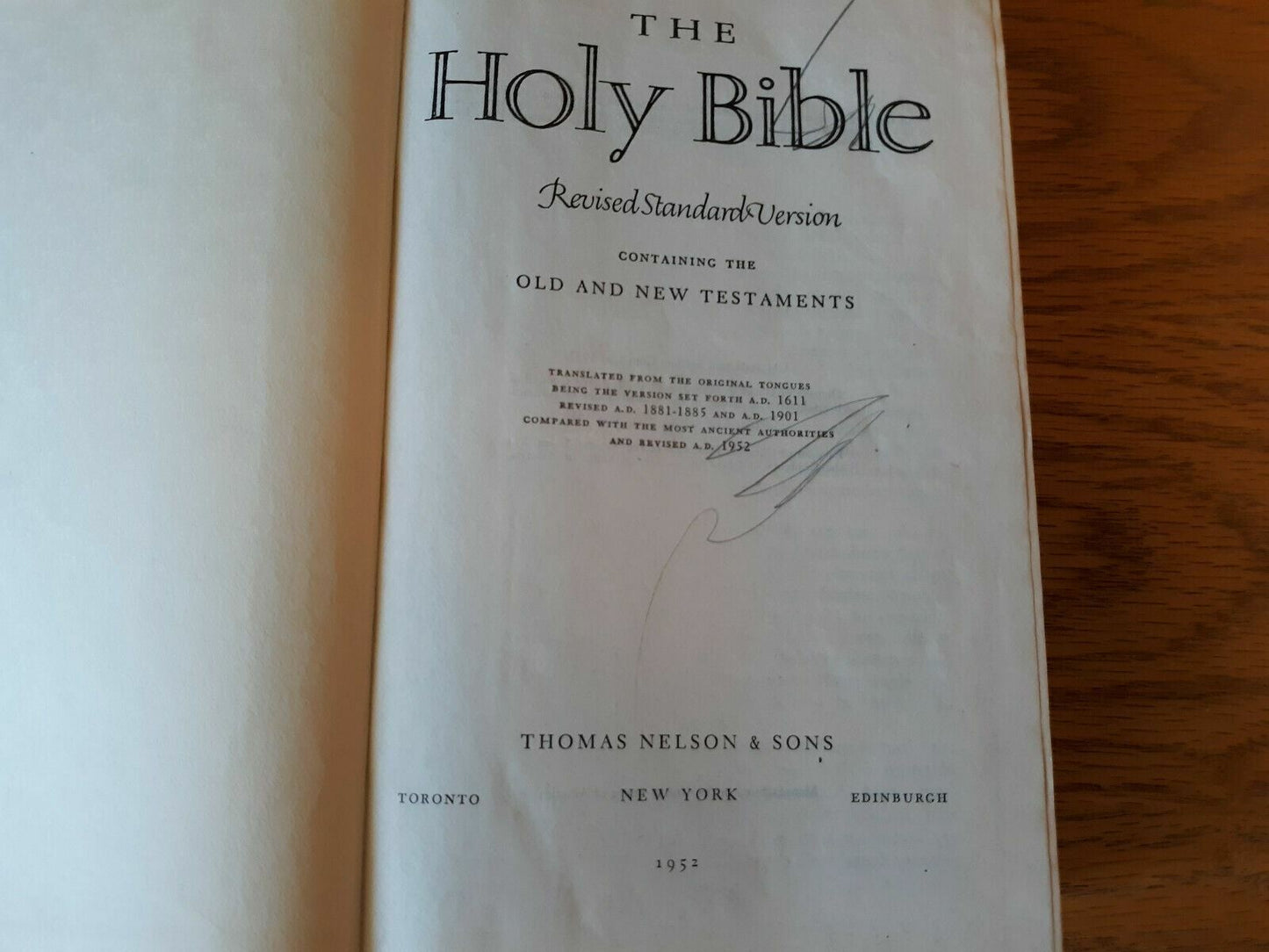 The Holy Bible RSV 1952 Nelson