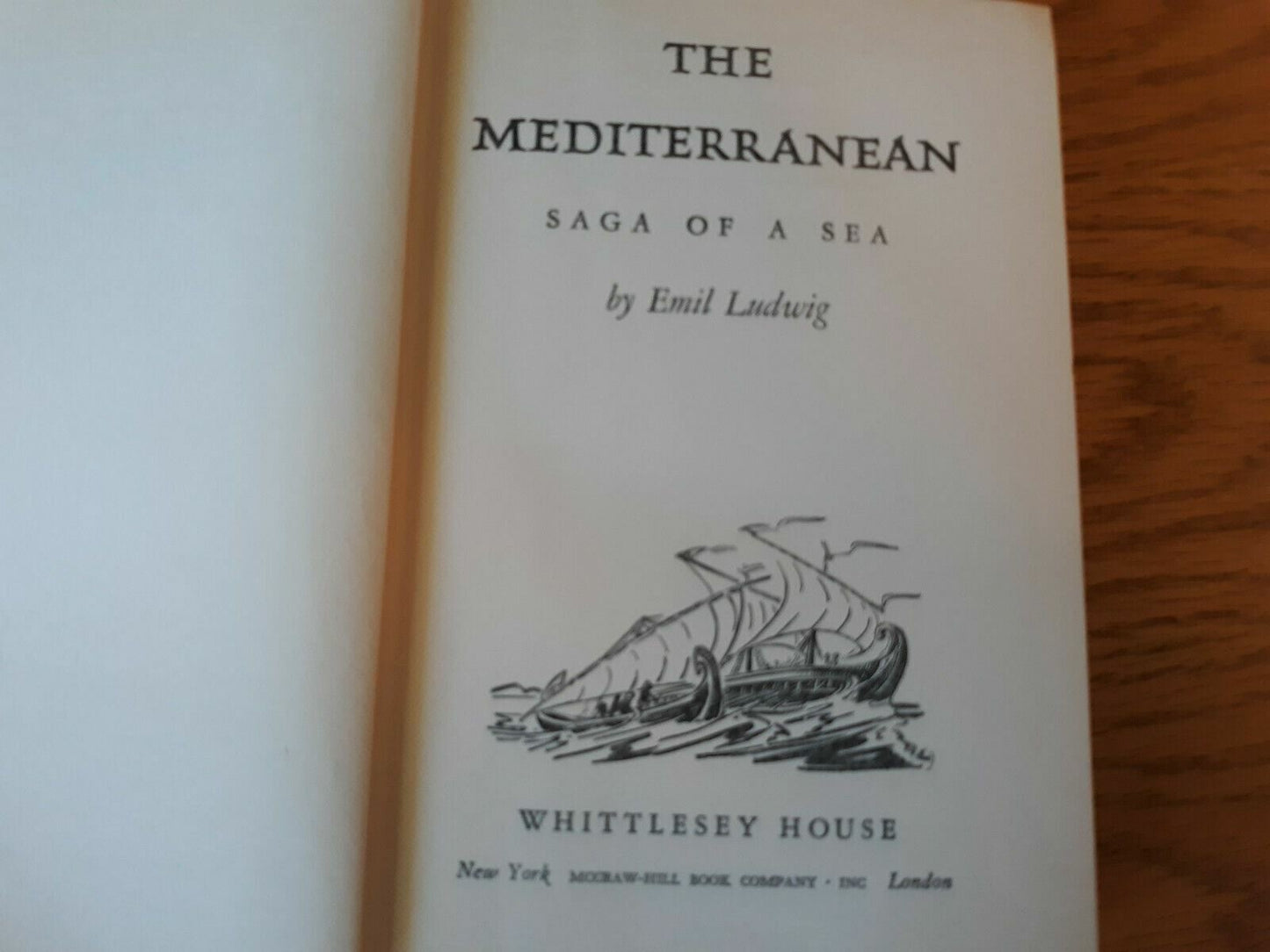 The Mediterranean Saga of a Sea by Emil Ludwig 1942