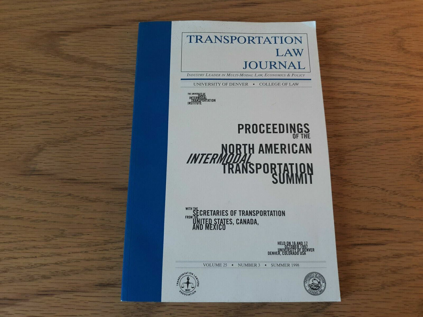 Transportation Law Journal Vol 25 1998