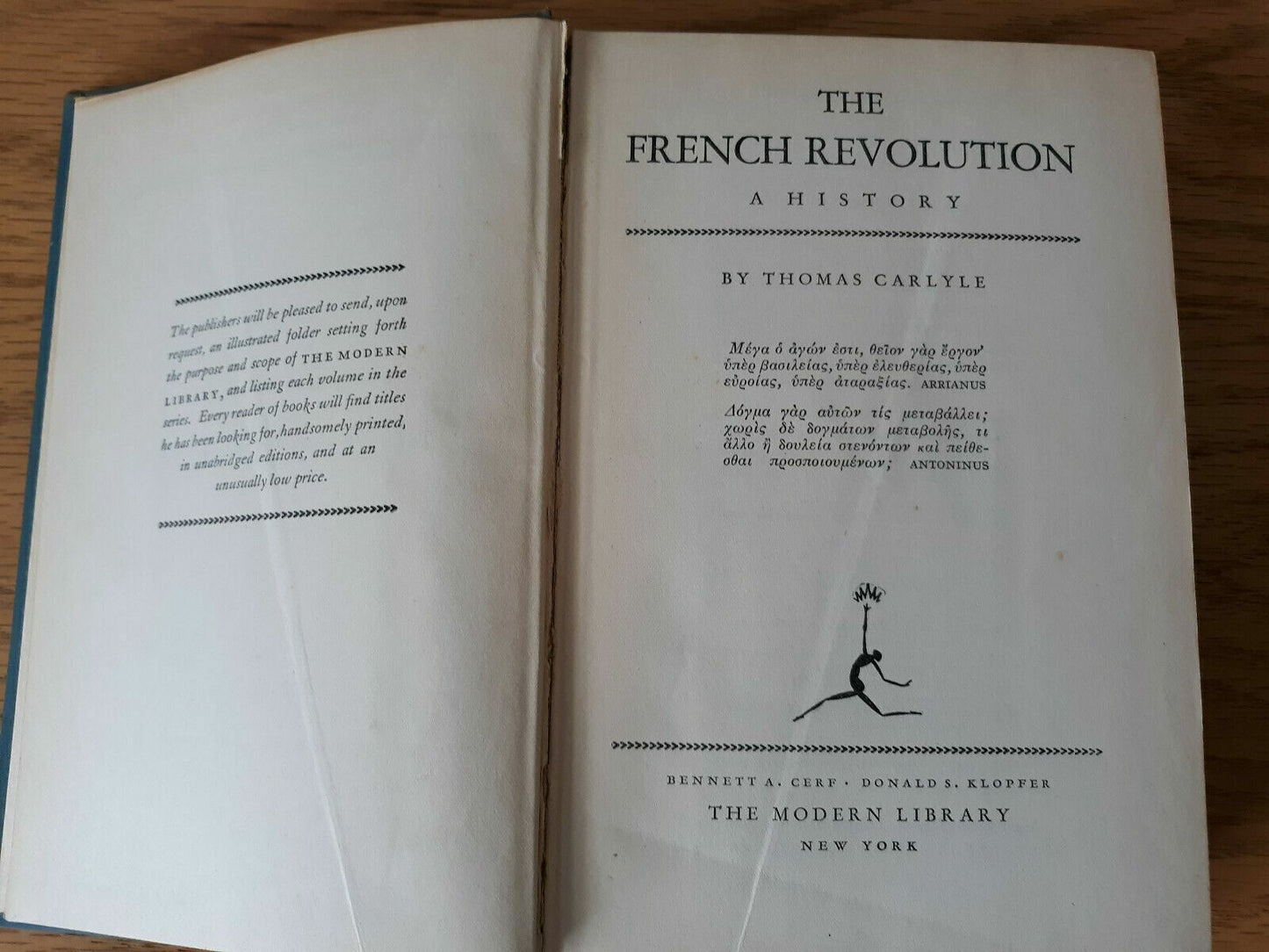 The French Revolution A History Thomas Carlyle 1934 1st Modern Library Edition