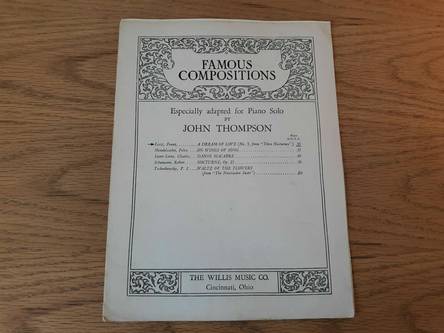 O Love Famous Compositions John Thompson The Willis Music Franz Liszt