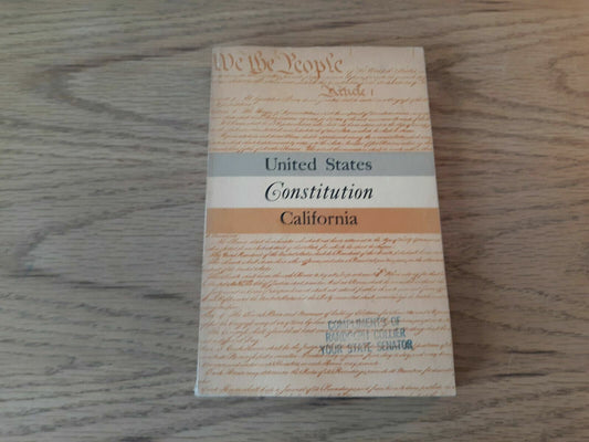 United States Constitution California 1970 C D Alexander Paperback