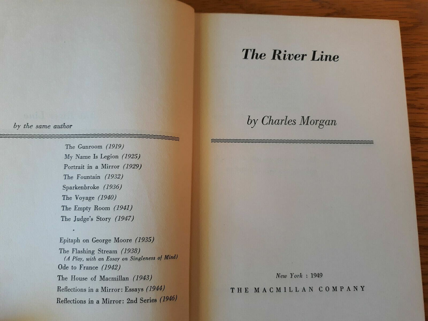 The River Line by Charles Morgan 1949