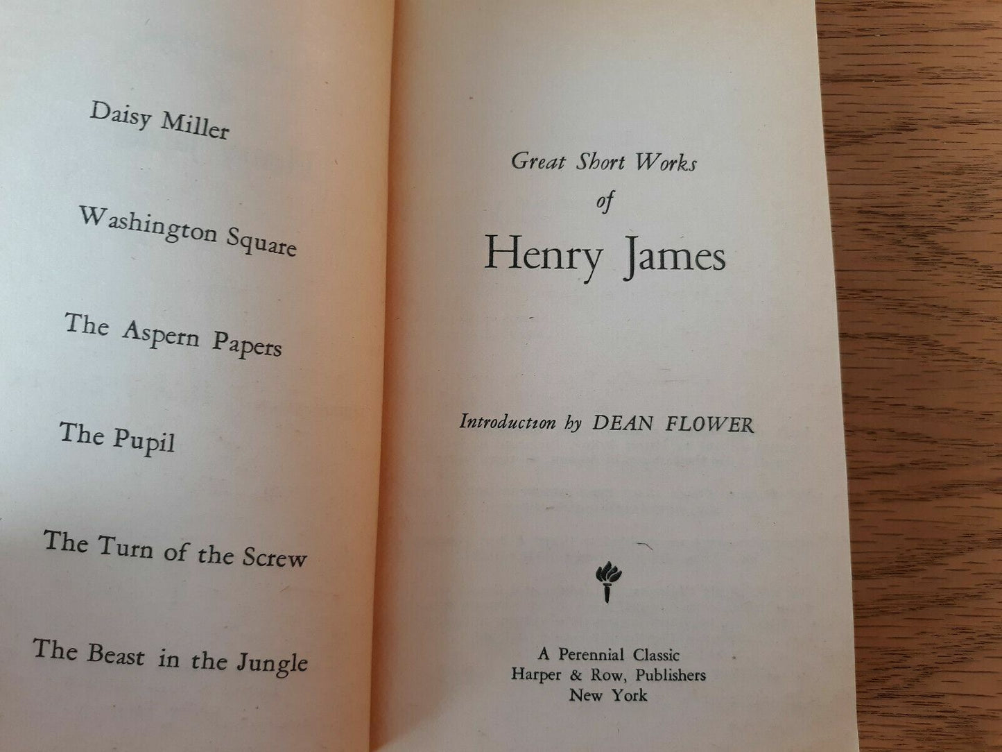 Vintage 1966 Great Short Work Of Henry James Paperback Harper & Row